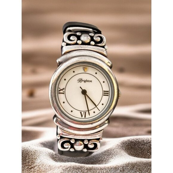 Brighton Lafayette Silver Tone Case Quartz Analog Women\'s Watch New Battery main image 4